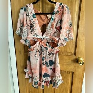 Absolutely gorgeous floral cut out dress